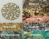 Large Brass Filigree x 1- 999FF.
