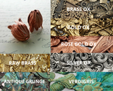 Large Brass Petal Bead Caps x 2 - 4101S.