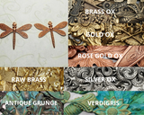 Brass Dragonfly Stampings - With Ring x 2 - 6802RRAT.