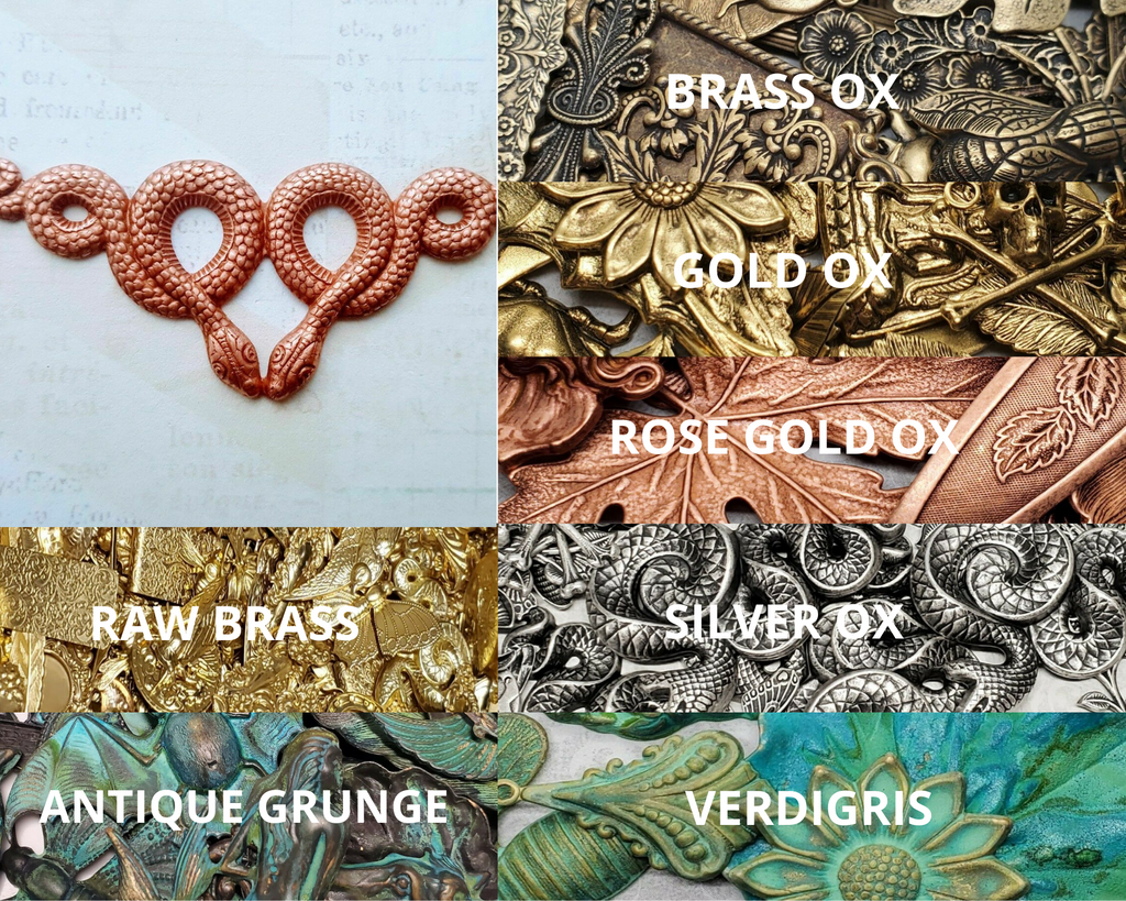 Large Brass Double Snake Stamping - 14130FFA.