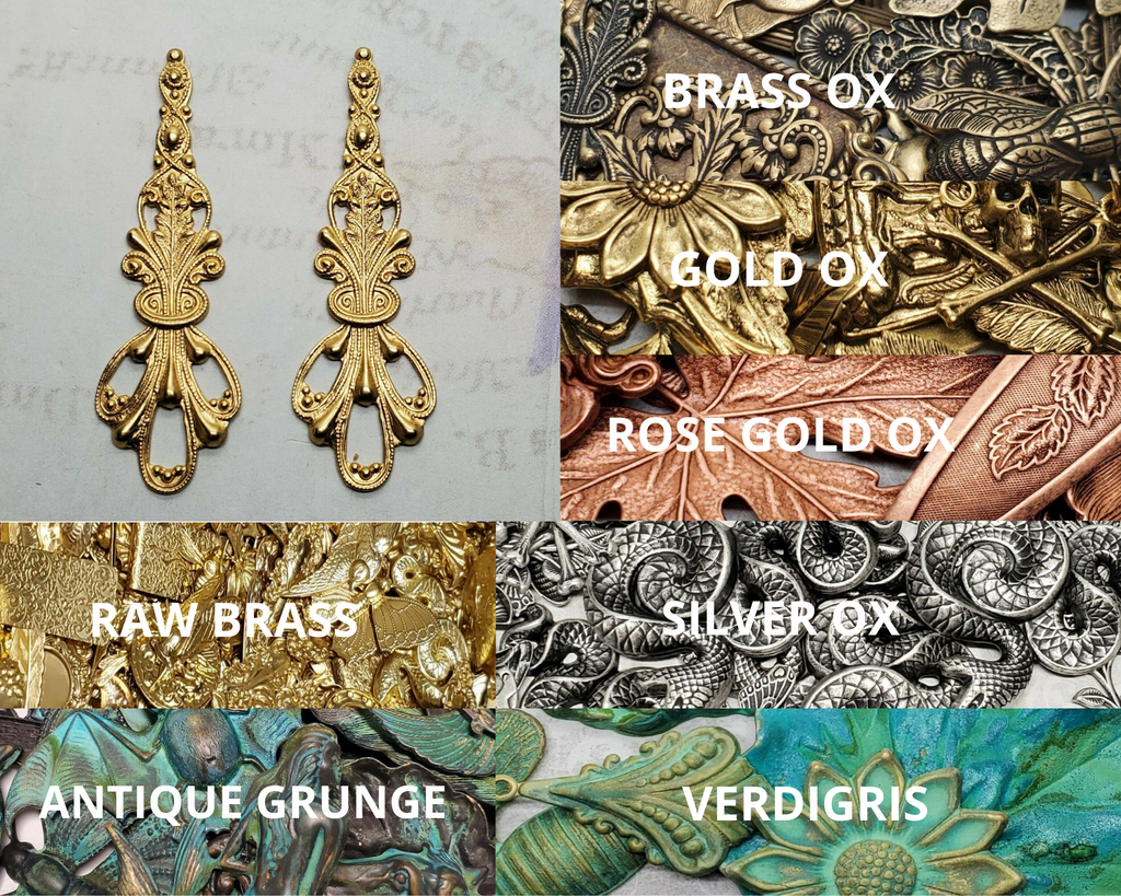 Brass Fancy Panache Stampings x 2 - 3426RAT.