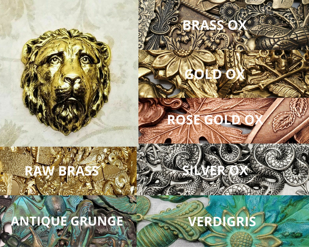 Large Brass Lion Stamping - 1709FFA.
