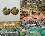 Small Brass Eastern Hemisphere Globe Findings x 2 - 6895SG.