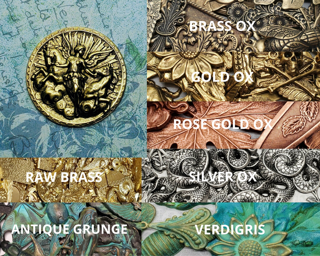 Large Brass Goddess Athena Stamping x 1 - 6901SG.