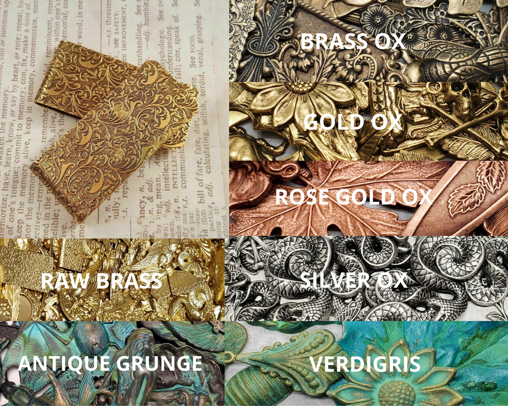 Brass Embossed Money Clips x 2 - M1-SP35.