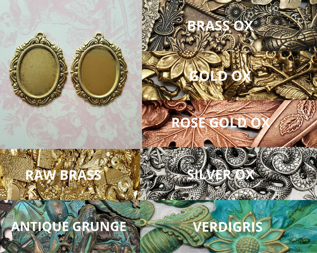 Brass 25mm x 18mm Settings x 2 - 5412S.