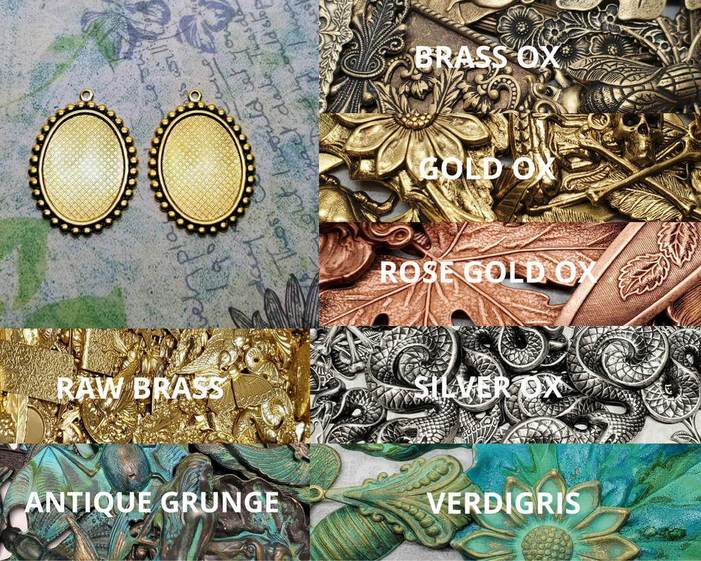 Brass 25mm x 18mm Settings x 2 - 5823S.