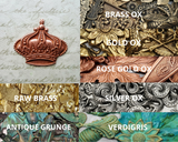 Large Brass Crown Stamping - 3819FF.