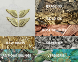 Small Brass Wing Stampings x 4- 2944FF-2945FF.