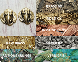 Brass Elephant Head Stampings x 2 - 399RAT.