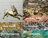 Large Brass Bunny Rabbit Stamping x 1 - 14065FFA.