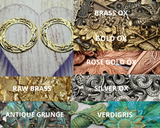 Large Brass Ornate Wreath Findings x 2 - 5967S.