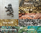Large Brass British Lion Crest Stampings - 3318RAT.
