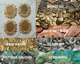 Brass Victorian 18mm x 13mm Settings x 4 - 3059RAT.