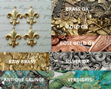 Brass Fleur De Lis Charms x 4 - 802WRRAT.