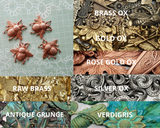 XSmall Brass Bee Stampings x 4 - 8988FFA.