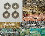 Brass St. Christopher Charms x 4 - 3759S.