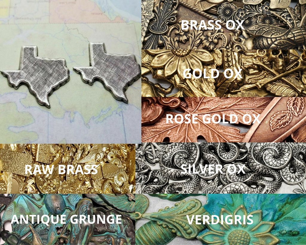 Brass Texas State Findings x 2 - 6943S.