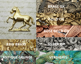 Brass Horse Stamping x 1 - 3362RAT.