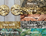 Large Brass Lion And Snake Stampings x 2 - 437-1S.