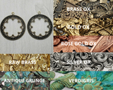 Brass Ornate Round Charms x 2 - 0387-2FF.