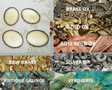 Brass 40mm x 30mm Scalloped Edge Setting x 4 - 2311RAT.