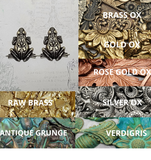 Brass Frog Toad Stampings x 2 - 8970FFA