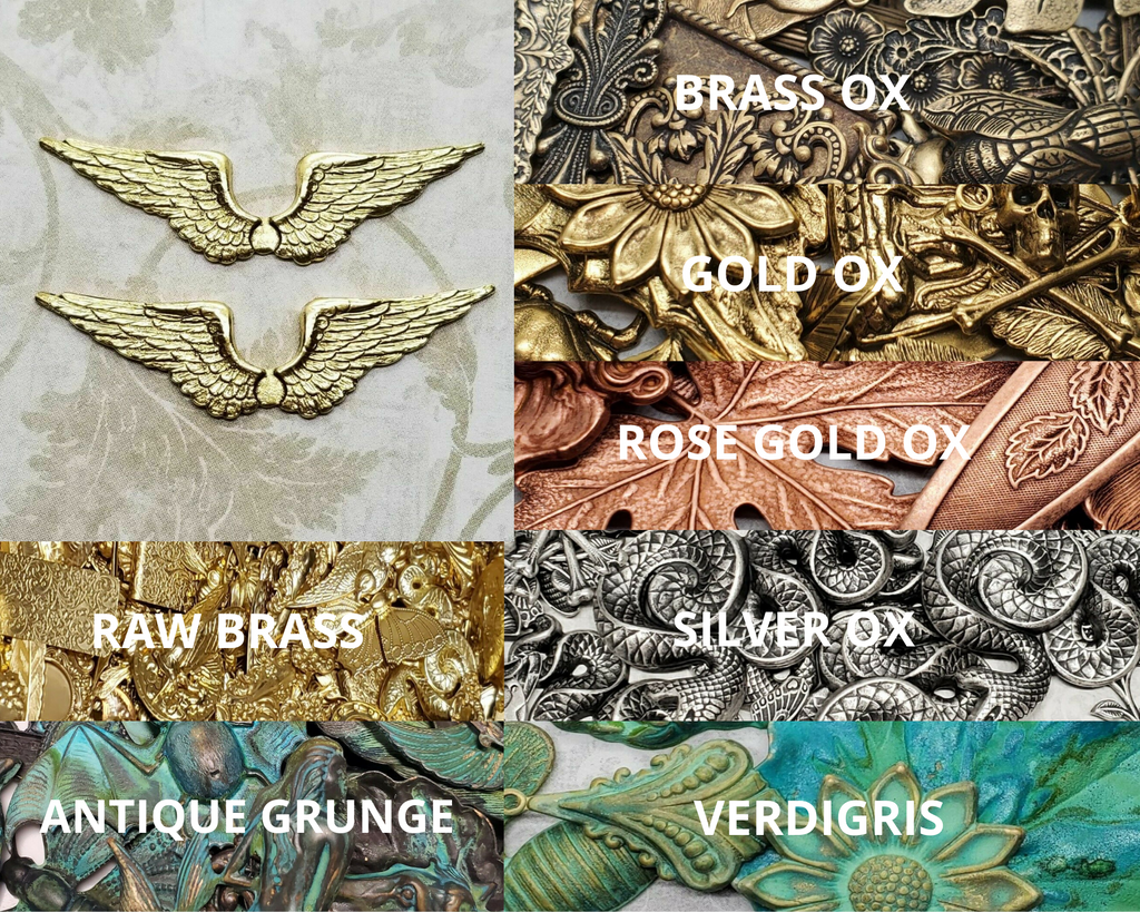 Brass Wing Stampings x 2 - 1163RAT.