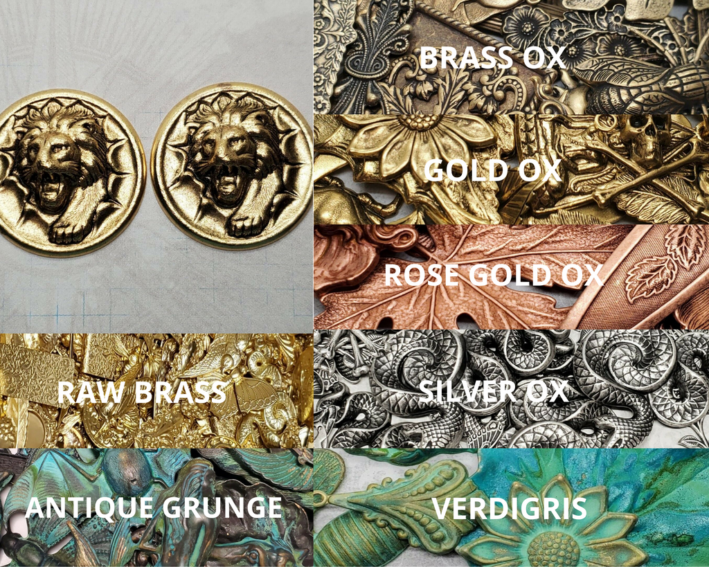 Brass Lion Stampings x 2 - 447-1S.