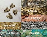 Small Brass Ivy Leaves With Hole x 4 - 5180ATC