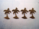 Small Oxidized Brass Palm Tree Charms (4) - BOGB7048 Jewelry Finding