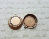 Oxidized Brass Ornate Round Plaque Charm (2) - BOS1824