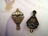 Oxidized Brass Plated Hot Air Balloon Charm Stampings (2) - BOSG8995R