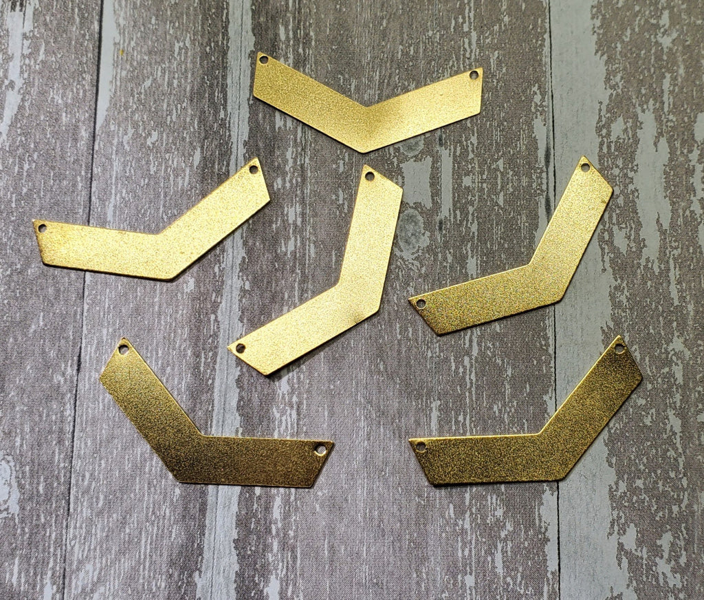 Matte Gold Ox Arrow Head Chevron Connector (6) - GOBF11