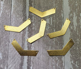 Matte Gold Ox Arrow Head Chevron Connector (6) - GOBF11