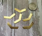 Matte Gold Ox Arrow Head Chevron Connector (6) - GOBF11