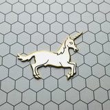 Large Matte Gold Ox Solid Brass Unicorn (1) - GOS6767
