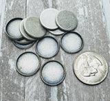 16mm Oxidized Silver Setting Bezel Trays (12) - L1045
