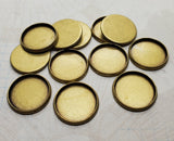 16mm Oxidized Brass Setting Bezel Trays (12) - L1047