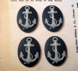 18x13mm Anchor Cameos (4) - L567