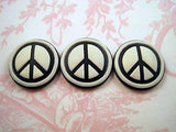 25mm Peace Sign Cameos (3) - L593 Jewelry Finding