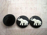 25mm Elephant Cameos (3) - L654A Jewelry Finding