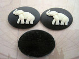 40x30mm Horizontal Elephant Cameos (3) - L654B-3 Jewelry Finding