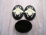 40x30mm Bee Cameos (3) - L657B-3 Jewelry Finding