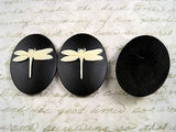 40x30mm Dragonfly Cameos (3) - L700-3 Jewelry Finding