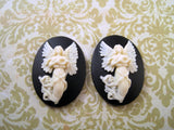 25x18mm Elegant Angel Cameos (2) - L856 Jewelry Finding