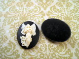 25x18mm Elegant Angel Cameos (2) - L856 Jewelry Finding