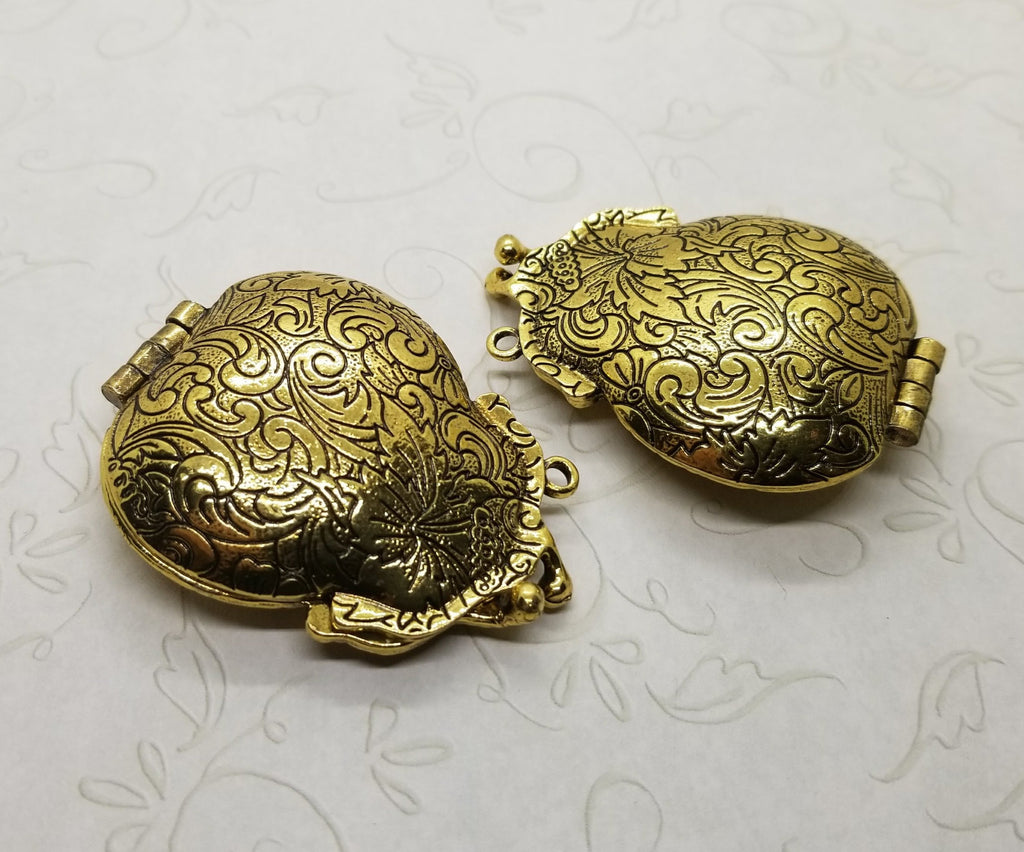 Large Antique Gold Dimensional Purse Charms (2) - L988