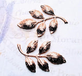 Shiny Rose Gold Branch Stampings (2) - PRGSG2469