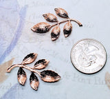 Shiny Rose Gold Branch Stampings (2) - PRGSG2469